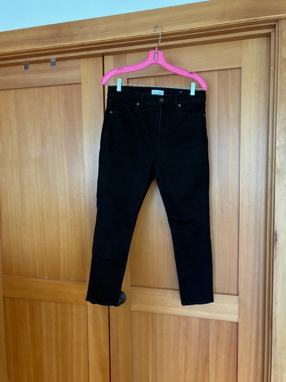Loft high rise skinny jeans (black)